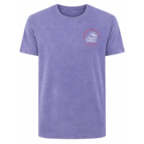 Bigdude Washed Print T-Shirt Indigo